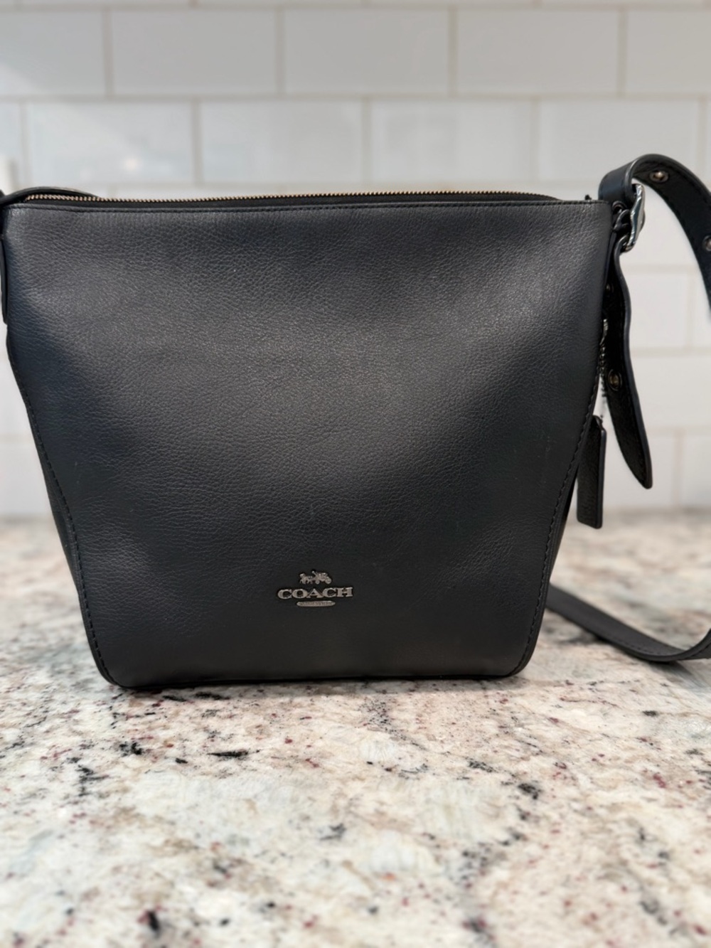 Coach Black Leather Crossbody Shoulder Bag - Picture 10 of 14